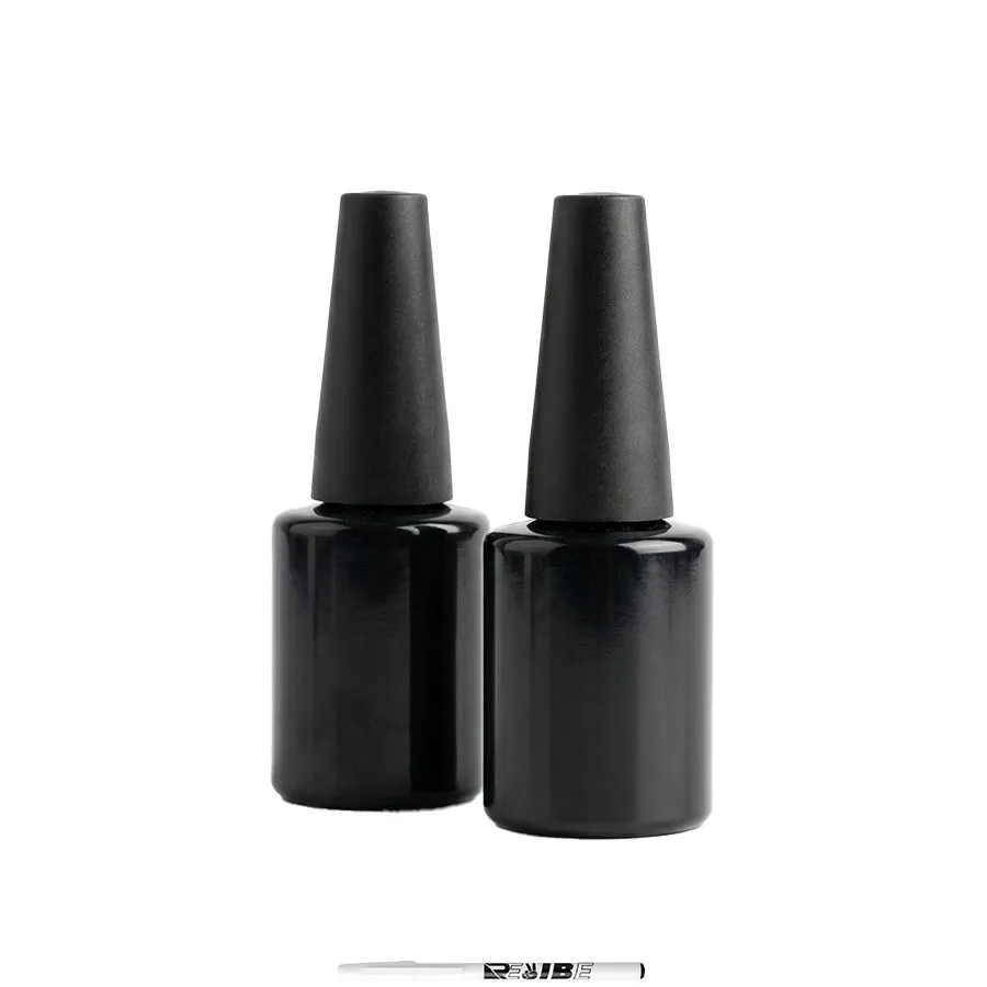2Pcs 30ml Black Stamp Pad Ink Refill Quick-Drying Bottles With ReVibe Pen