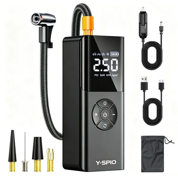 Portable Air Cordless Tyre Inflator Digital Air Pump Tyre Wheel Care Y-SPIO