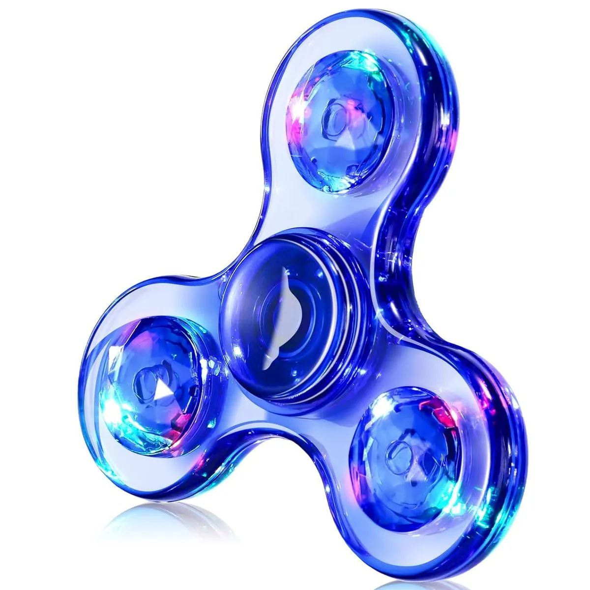 LED Fidget Spinner for Kids Adults, Light up Sensory Fidget Toys - Blue