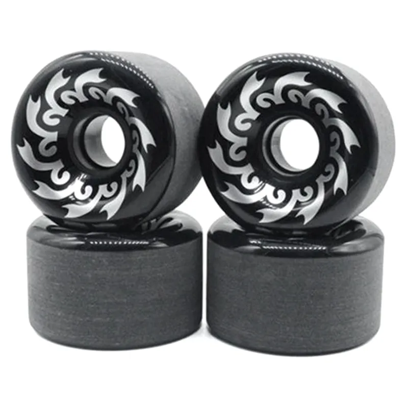 4Pcs Skateboard Accessories Double Warping Black