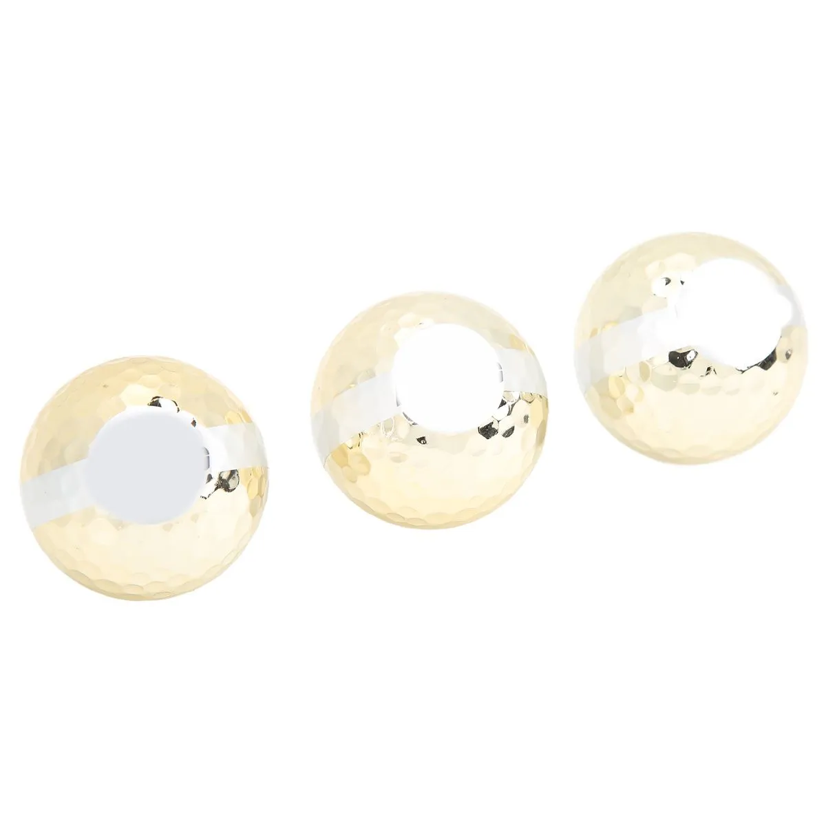 Gold Plated Golf Ribbon Ball Golf Ball Gifts for Opening Ceremony- 3 Piece