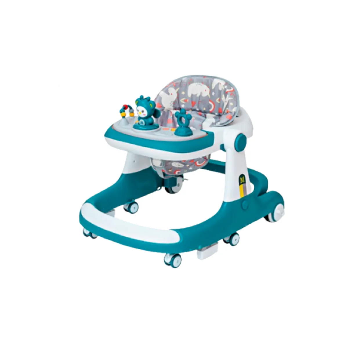 Portable Baby Walker with Wheels - Adjustable and Lightweight - Blue