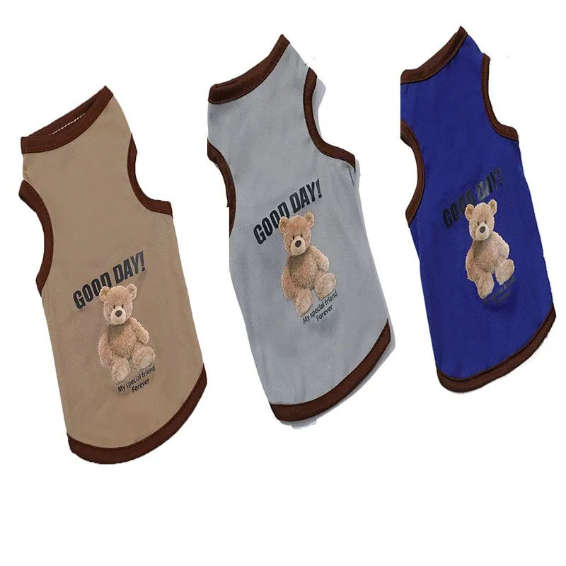 3PCS summer thin breathable puppy sleeveless vest-L