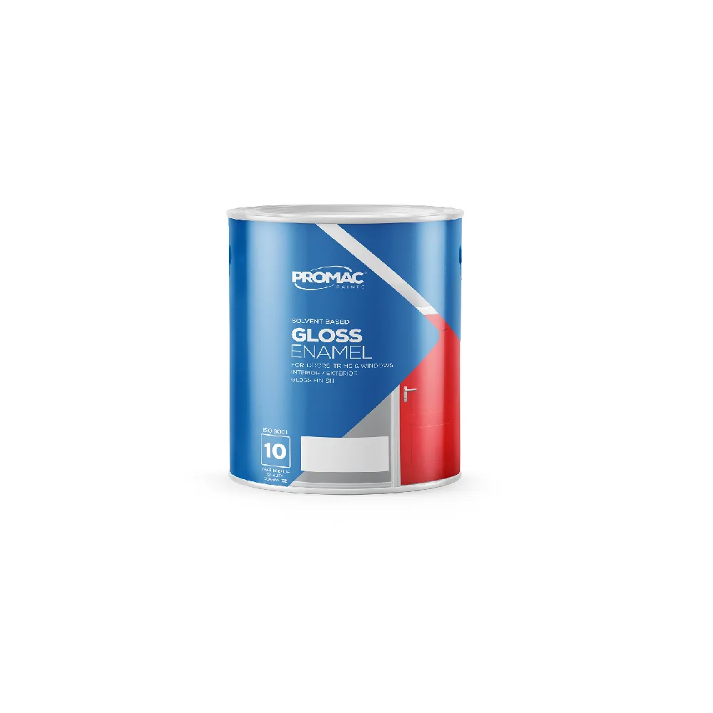 Promac Paints - Gloss Enamel Interior & Exterior Paint 1L - Cream - Battleship Grey