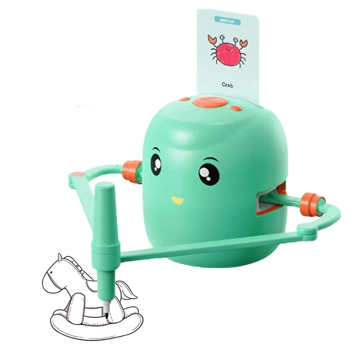 Smart Auto Drawing Robot Toy for Kids Early Education - Green