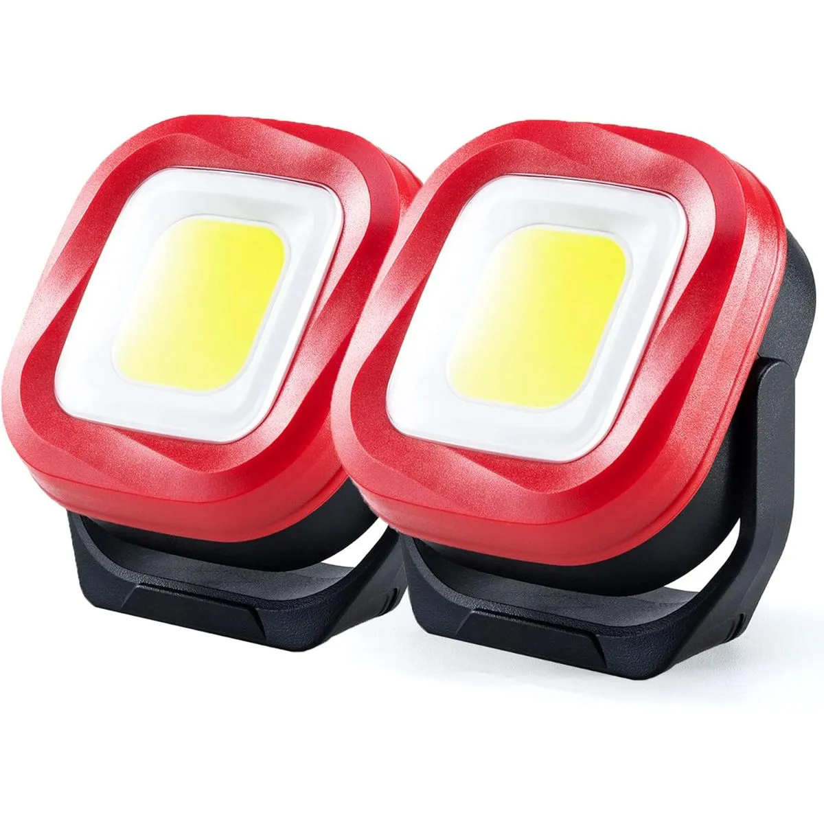 2 Pieces Magnetic Rechargeable Work Lights, 42 LEDs 1000 Lumens