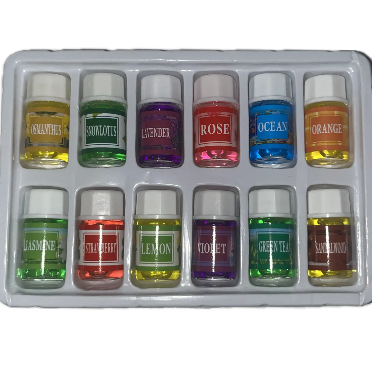 12 France Natural Essential Oils - Pure Aroma Fragrance Oil Air Humidifier - 3ml x 12
