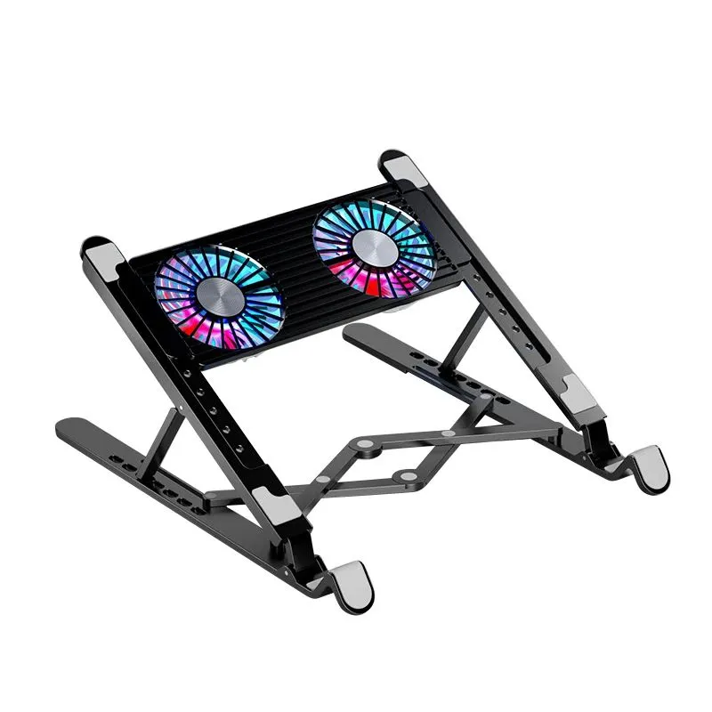 Gaming Cooler Laptop Stand Foldable Laptop Cooling Pad with Cooling Fans - 2 Fan