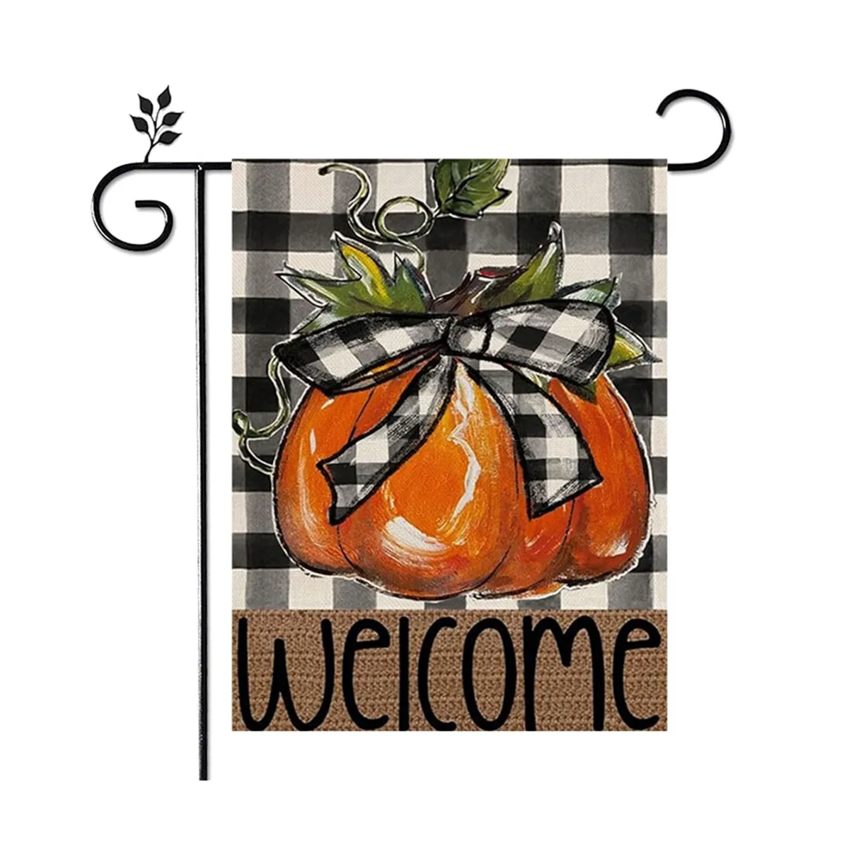 Fall Garden Flag -12X18 Inch Double-Sided Printing Vibrant Pumpkin Design