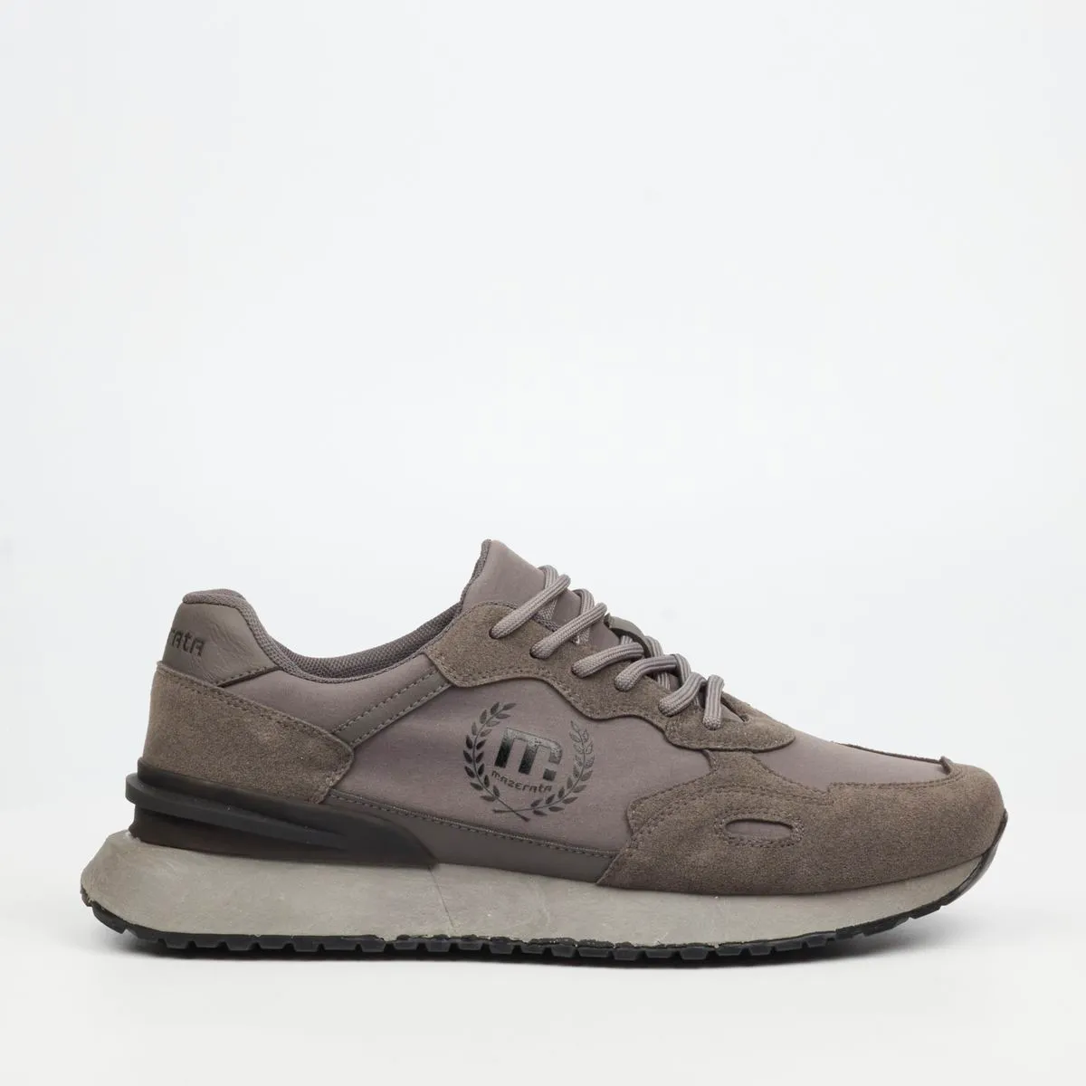 Mazerata Franco 1 Grey Men Faux Suede / Nylon Sneakers