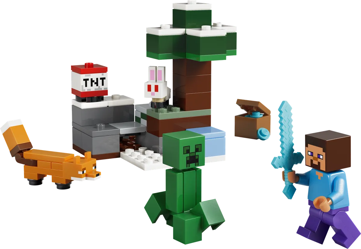 LEGO Minecraft Steves Taiga Adventure Building Set 79 Pieces