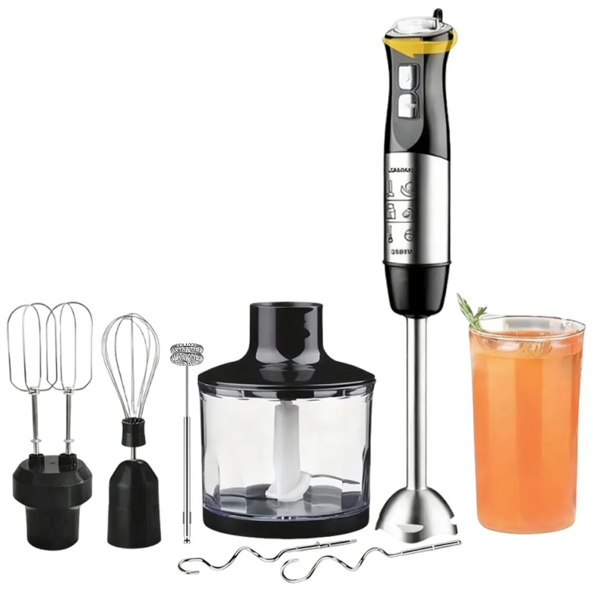3000W 6-in-1 Stick Blender Hand Blender Electric Milk Frother & Egg Whisk