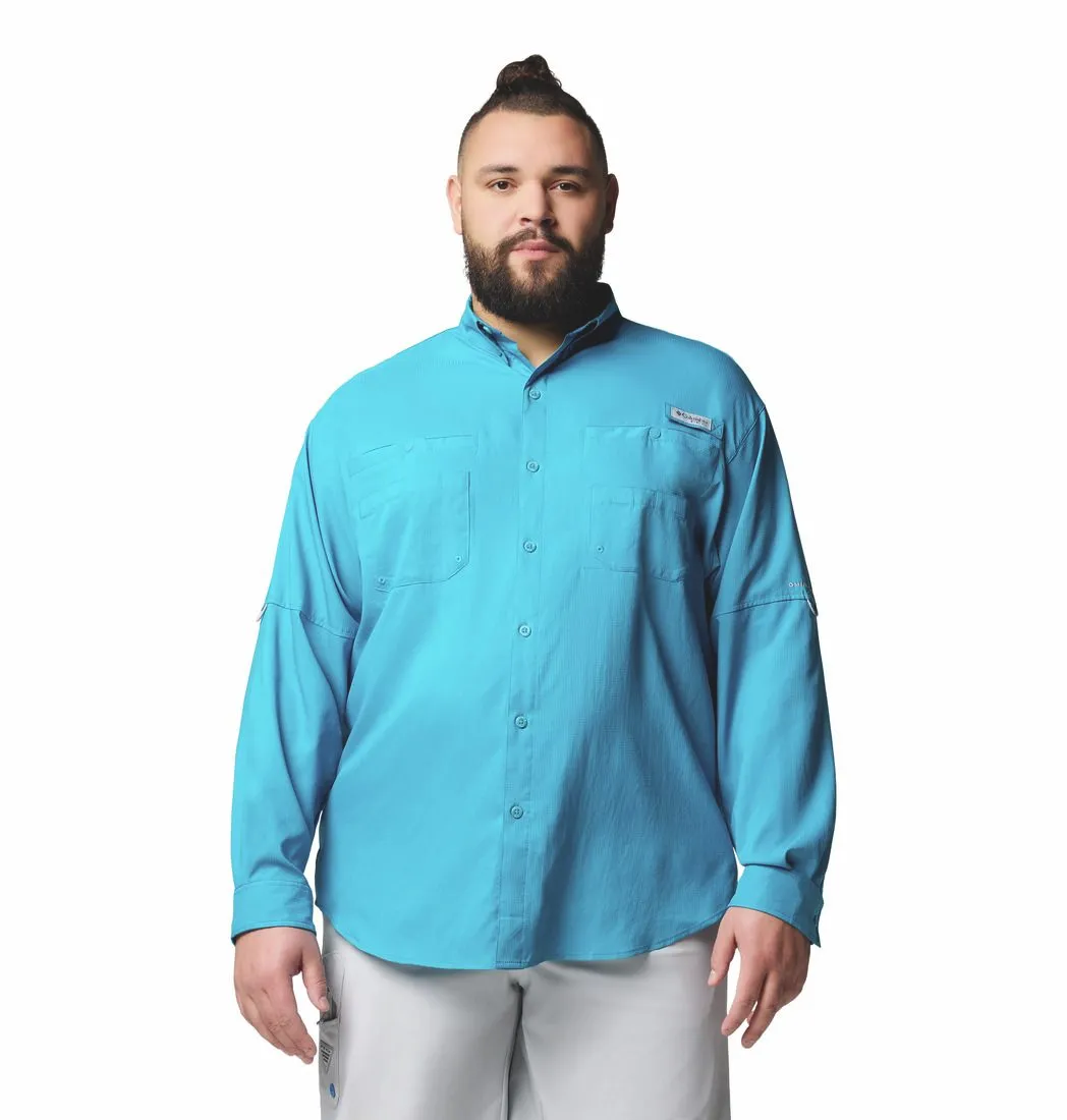 Columbia Men's Tamiami II Long Sleeve Shirt Blue Echo Big And Tall