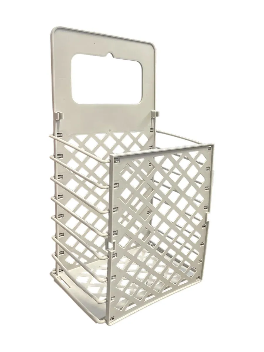 Foldable Hanging Laundry Basket for Door Handle - grey