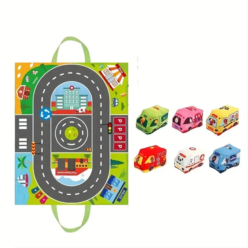 Play Mat Bag with 6 Cars