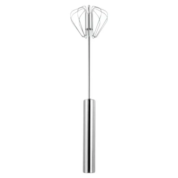 Semi-Automatic Hand Whisk For Baking - Silver