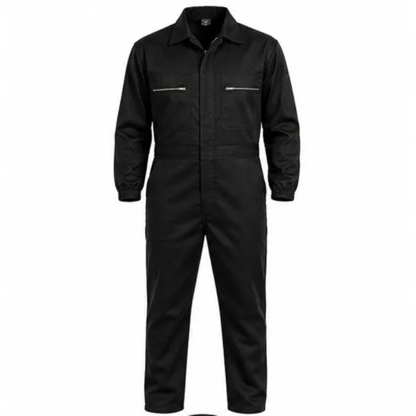 2 Pack Men's Heavy Duty Workwear Overalls - Black