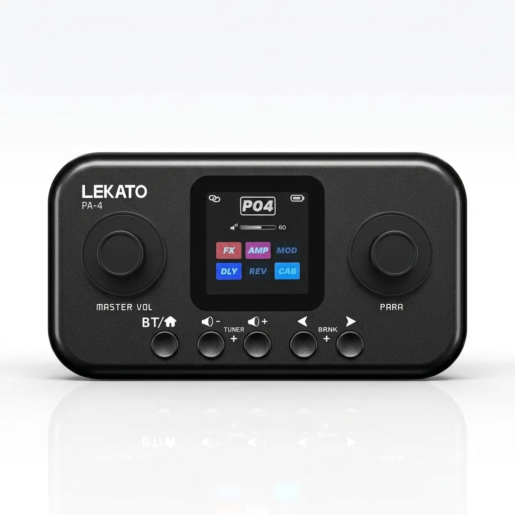 LEKATO Multi Guitar Effects Processor 6 Modules 80 Presets 20 Amp