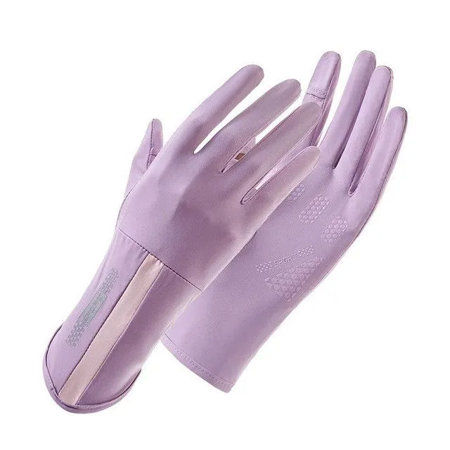 1 Pair XC-14 Riding Driving Sunscreen Anti-UV Fingerless Ice Silk Gloves