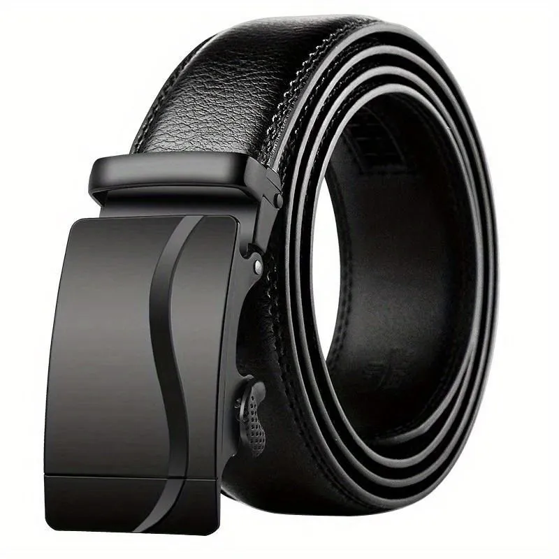 Men Belts Automatic Buckle Belt PU Leather High Quality Men Strap Casual