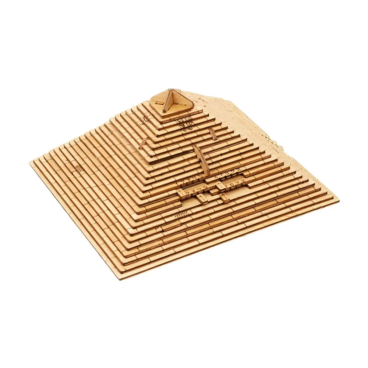 Wooden Pyramid Puzzle Box - 10-Level Brain Teaser Escape Room Toy