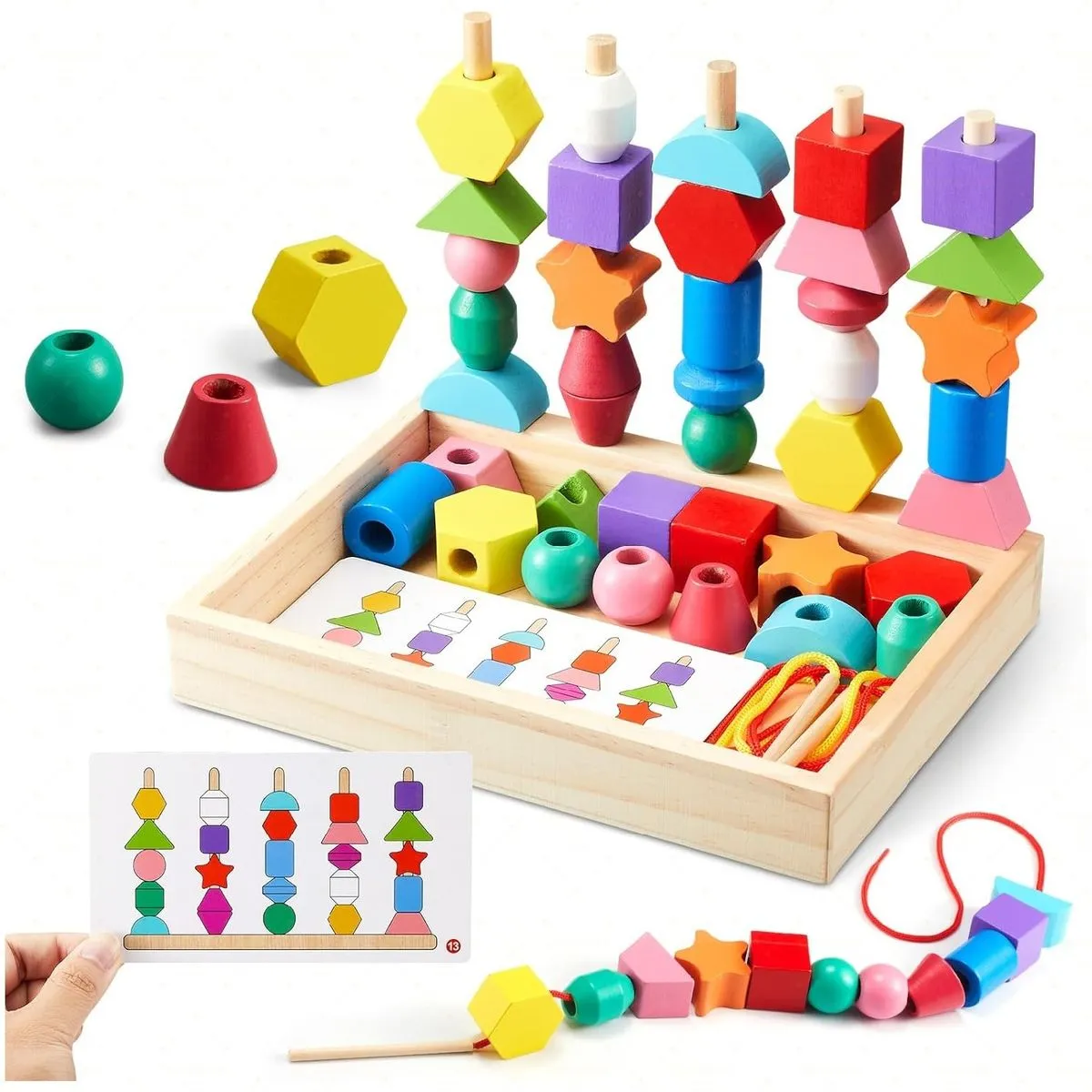 Montessori Toy Game Building Blocks Sorting Game for Children