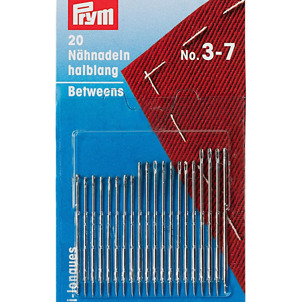 Prym Hand Sewing Needles - Betweens - No. 3-7, Assorted