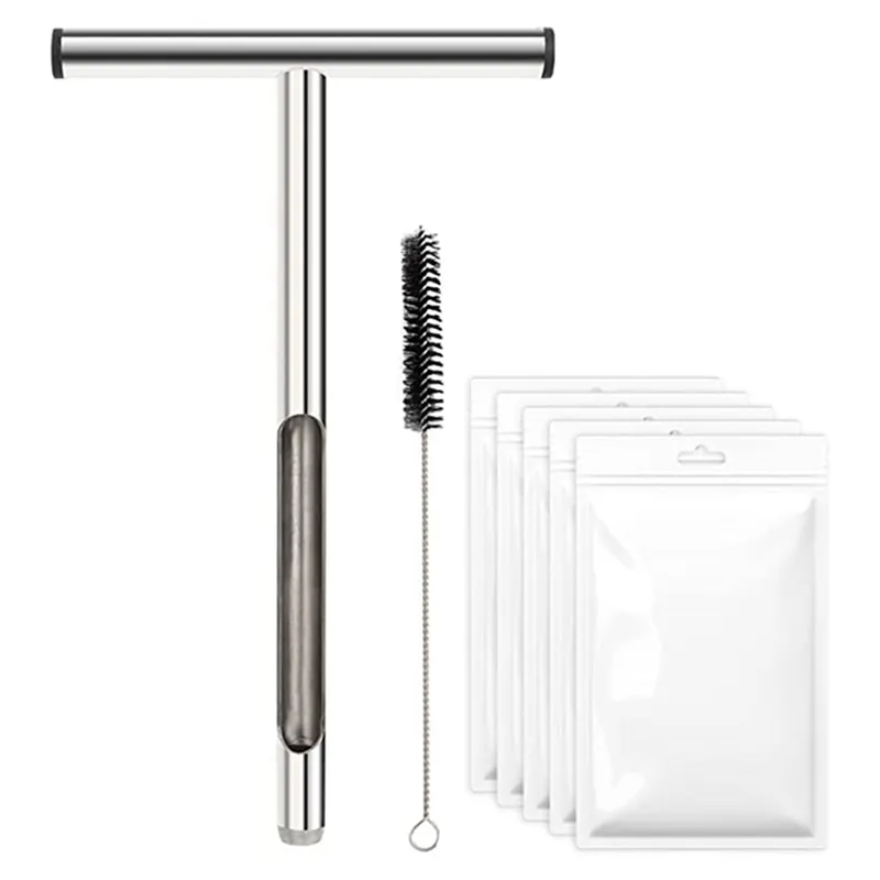 Soil Sample Probe,12.2 Inches Soil Sampler, Probes, 5 Bags & 1 Brush