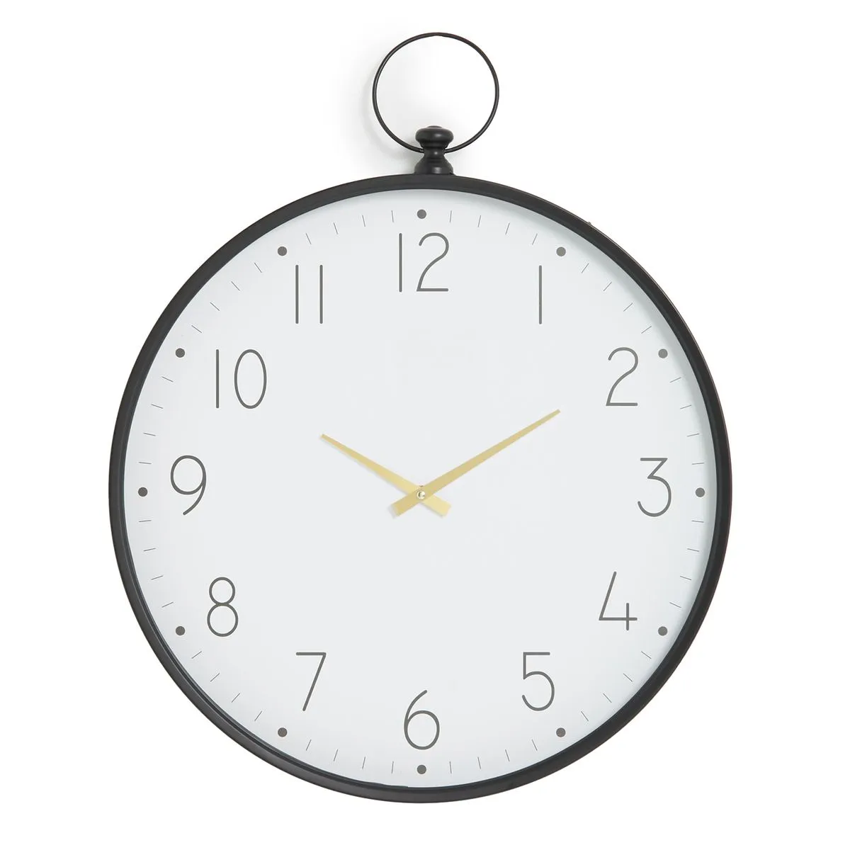 George & Mason - Metal Black Hanging Wall Clock