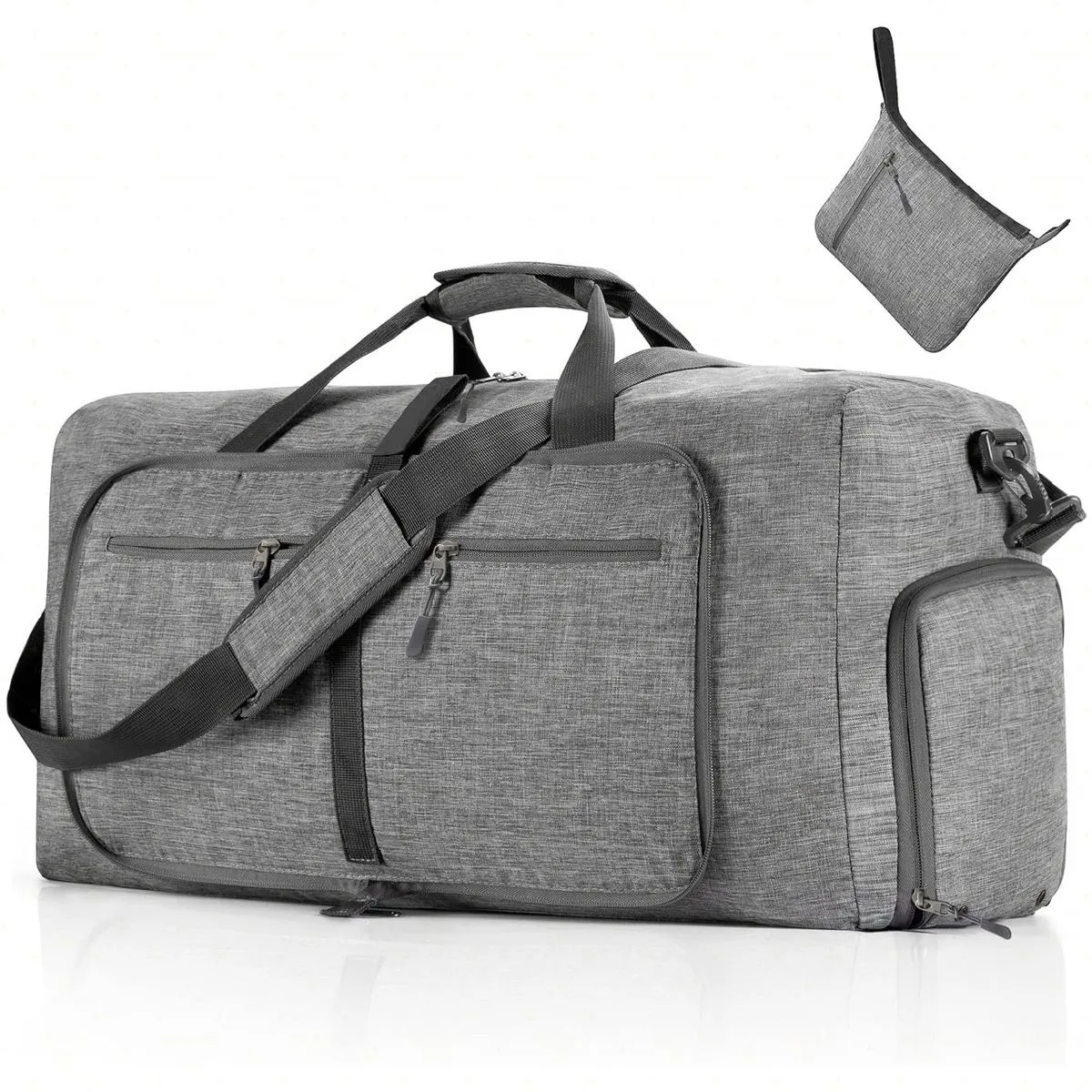 Foldable Travel Bag, 115L Foldable Travel Duffel Bag with Shoes Compartment