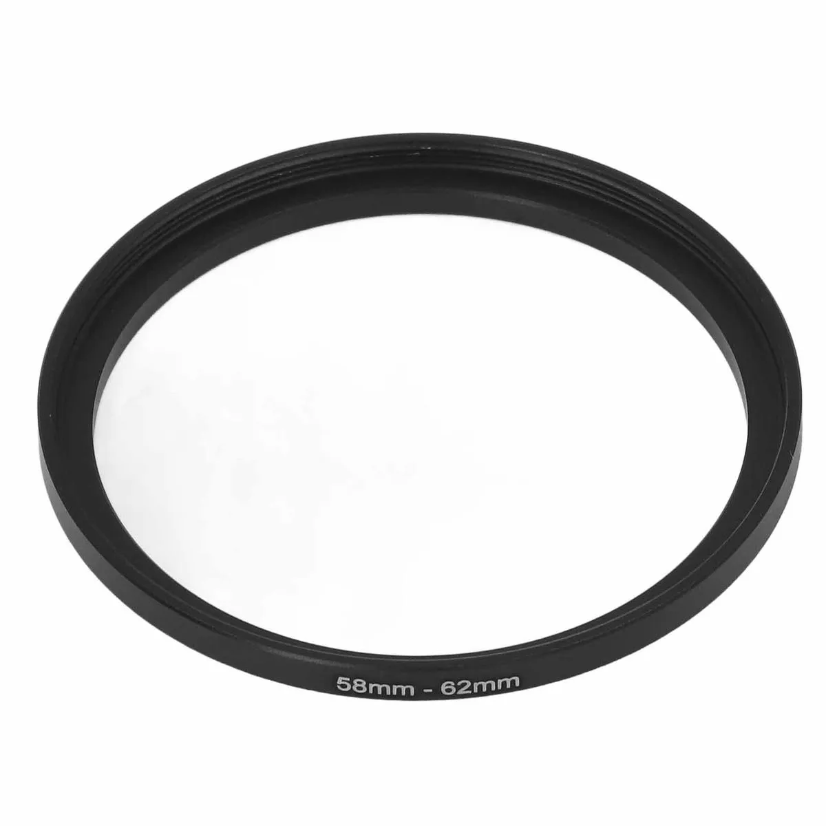 Black 58-62mm Filter Adapter Ring - For UV/CPL/ND Camera Lenses