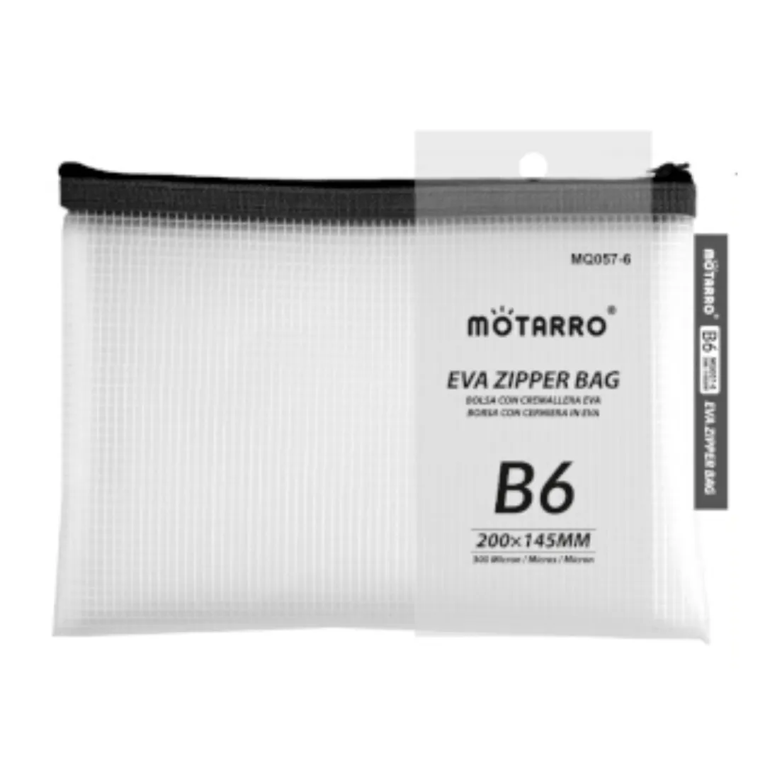 Motarro Eva Zipping Bag B6 200x145mm - Black
