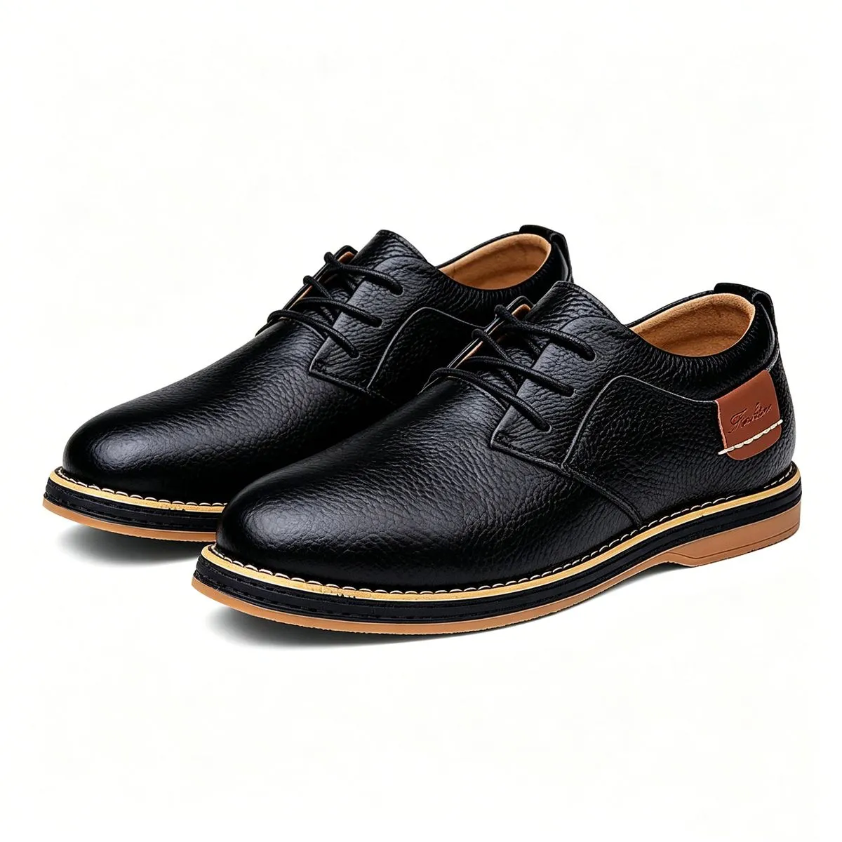 Men's Casual Leather Loafers - Breathable Wing Tips Business Dress Shoes