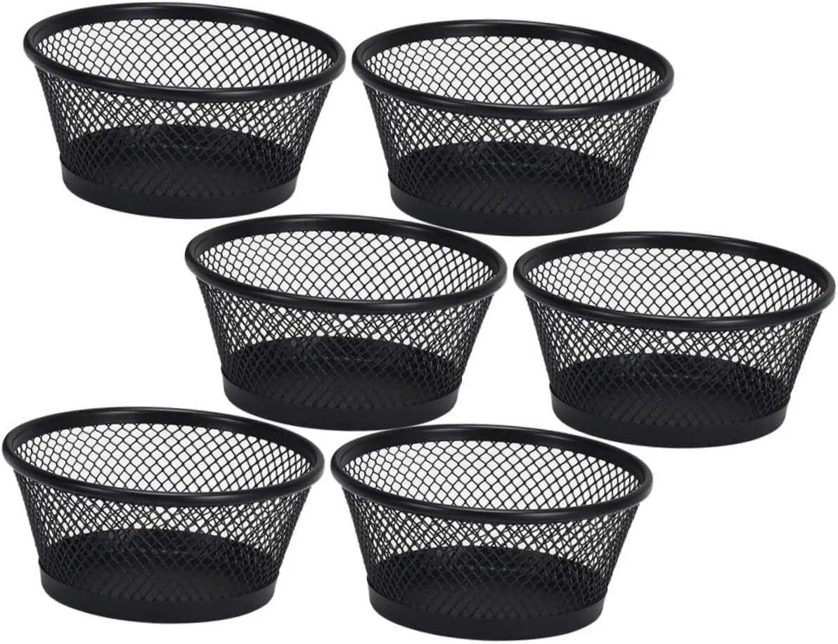 6Pcs Stackable Mesh Paperclip Organizer Desktop Holder for Office Supplies