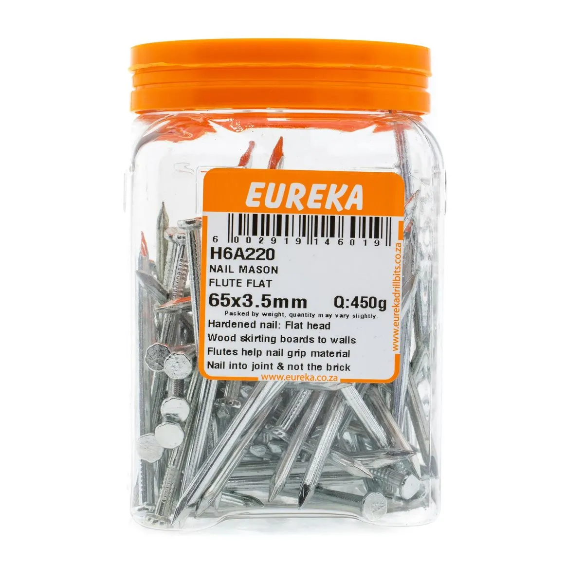 EUREKA Fluted Masonry Nail Flat 65 x 3.5mm Q:450g H6A220