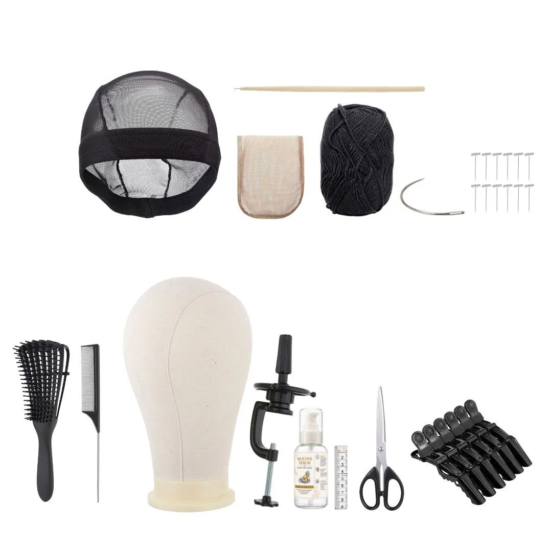 Professional Wig Making Starter Kit with 4x4 Lace Closure