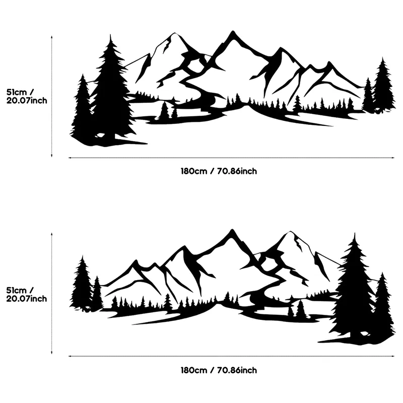 Rv Motorhome Side Body Sticker Diy Tree Decal For Car Caravan Trailer