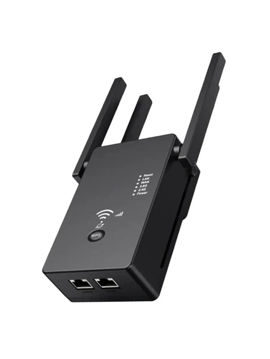 1200Mbps Wireless WiFi Range Extender Repeater-Q-W012 AC Duo-Bands 2.4/5ghz - Black