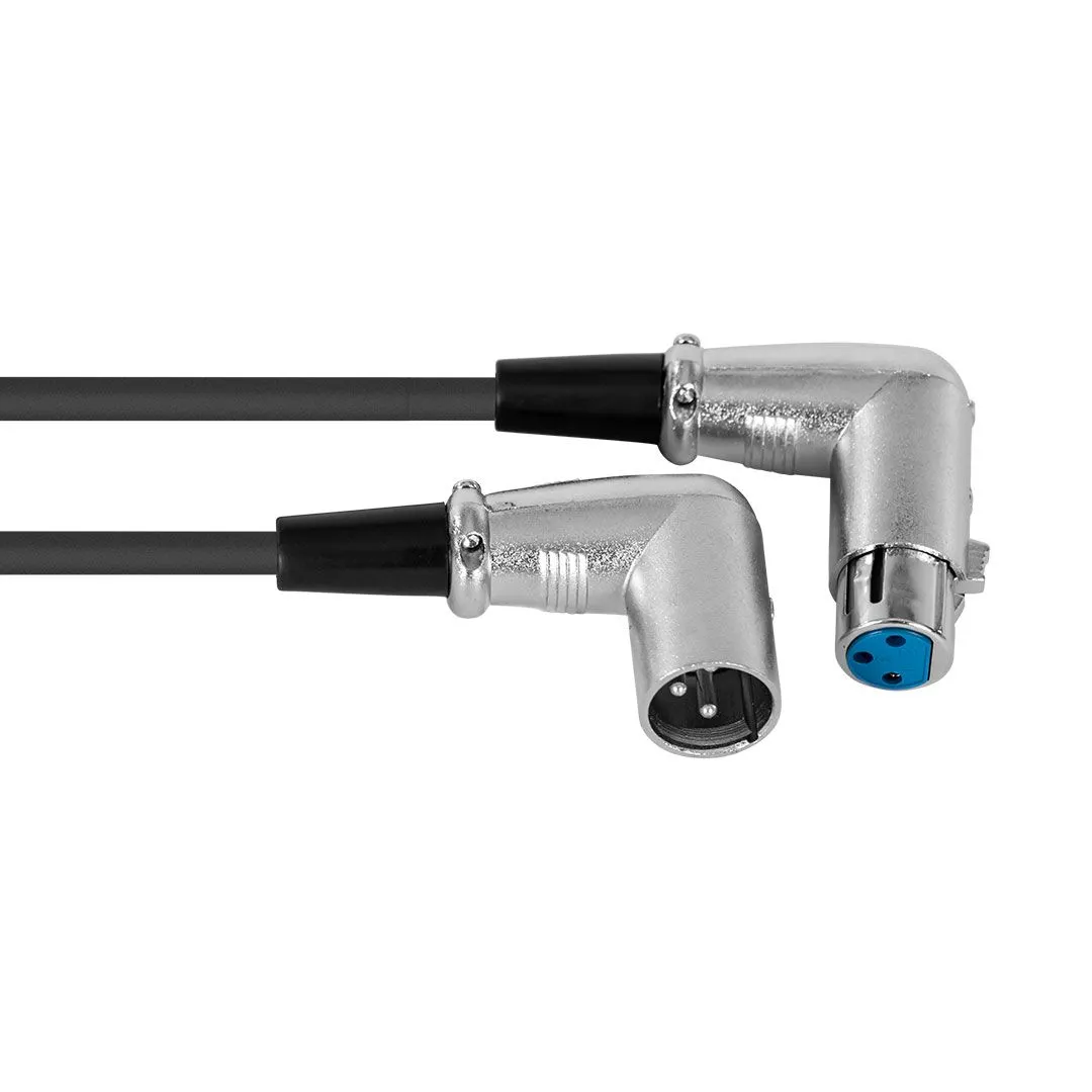 Hybrid Right Angle XLRMale -Right Angle Female Cable (10M)