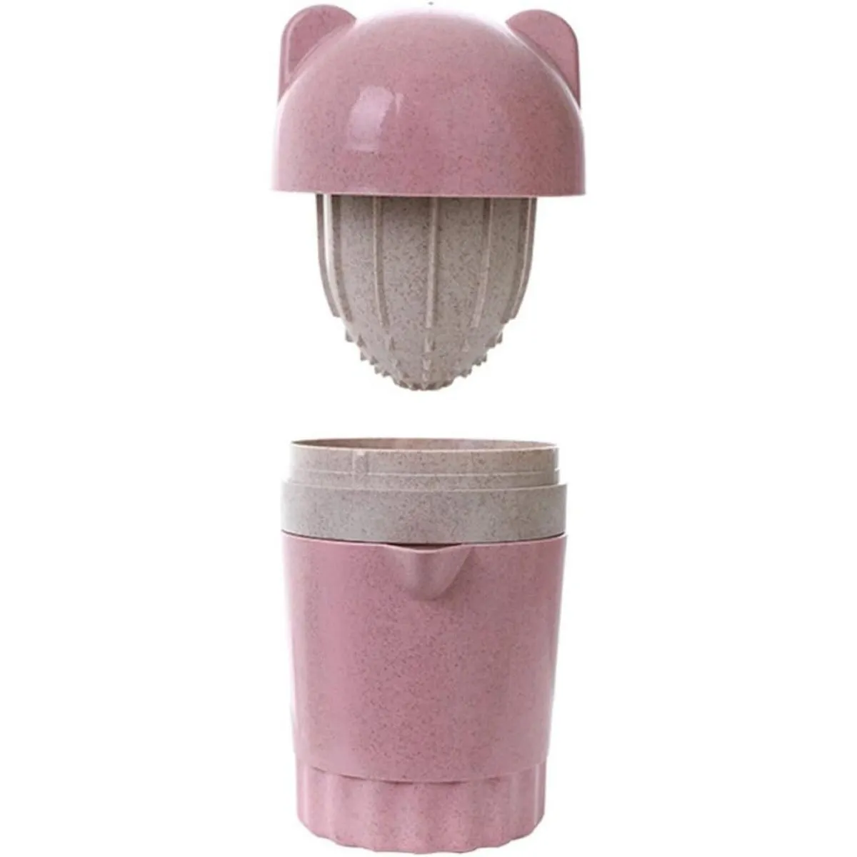 Manual Mini Fruit Juicer Portable Lightweight Citrus Squeezer Nordic Pink