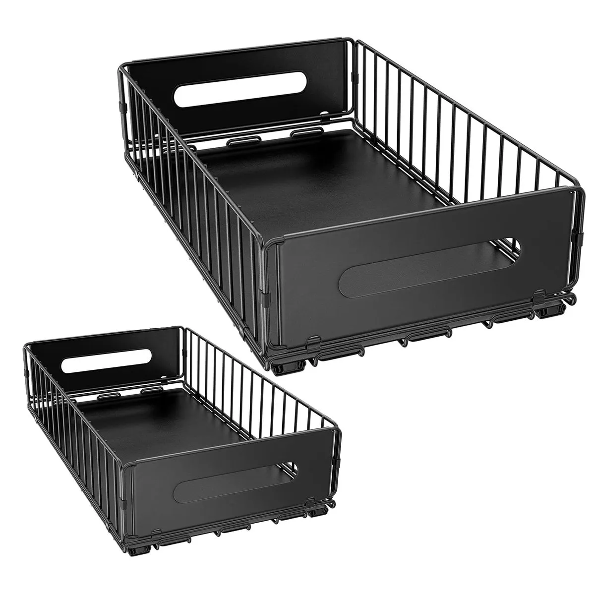 2PCS-Pull Out Cabinet Organizer - Sliding Drawer Rack Sliding Shelves - 10cm