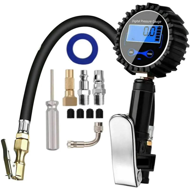 Digital Tire Inflator Pressure Gauge Air Compatible with Universal