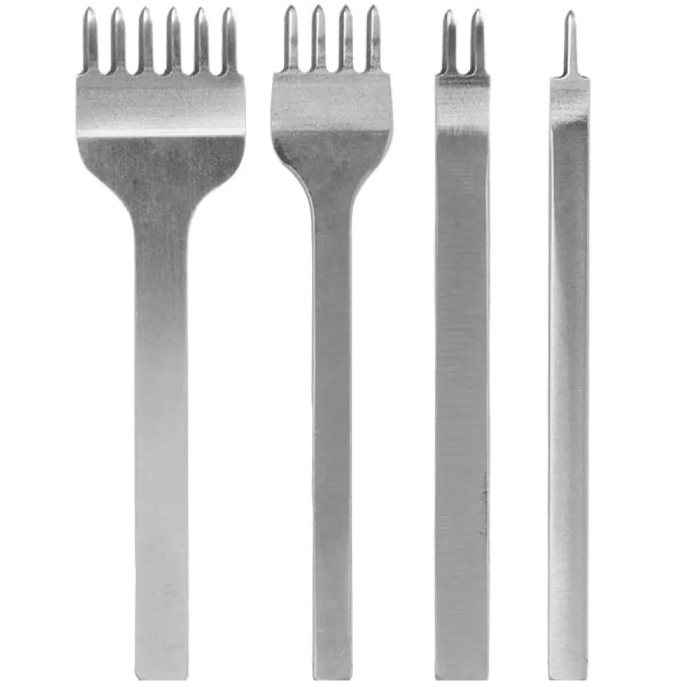 Leather Hole Punch Set pack of 4 3mm 4mm 5mm 4 prong