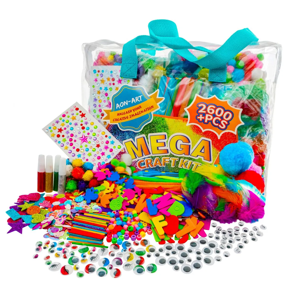 Aon-Art 2600+ Piece MEGA Arts & Crafts Set