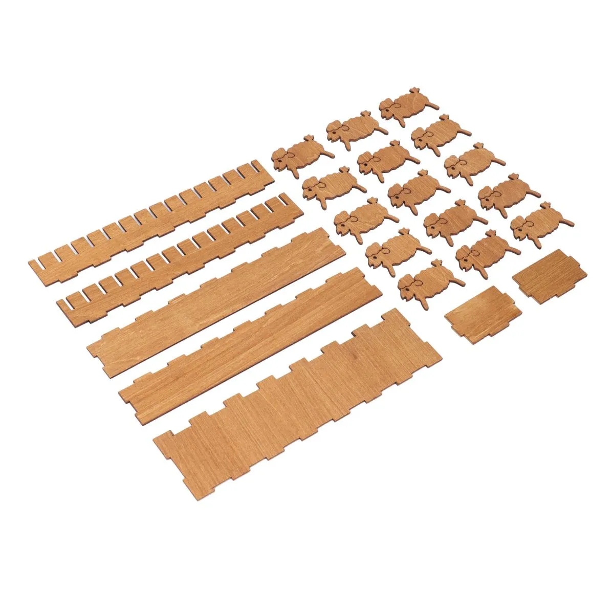 Wooden Animal Spool Set Lamb Shaped for Knitting Sewing