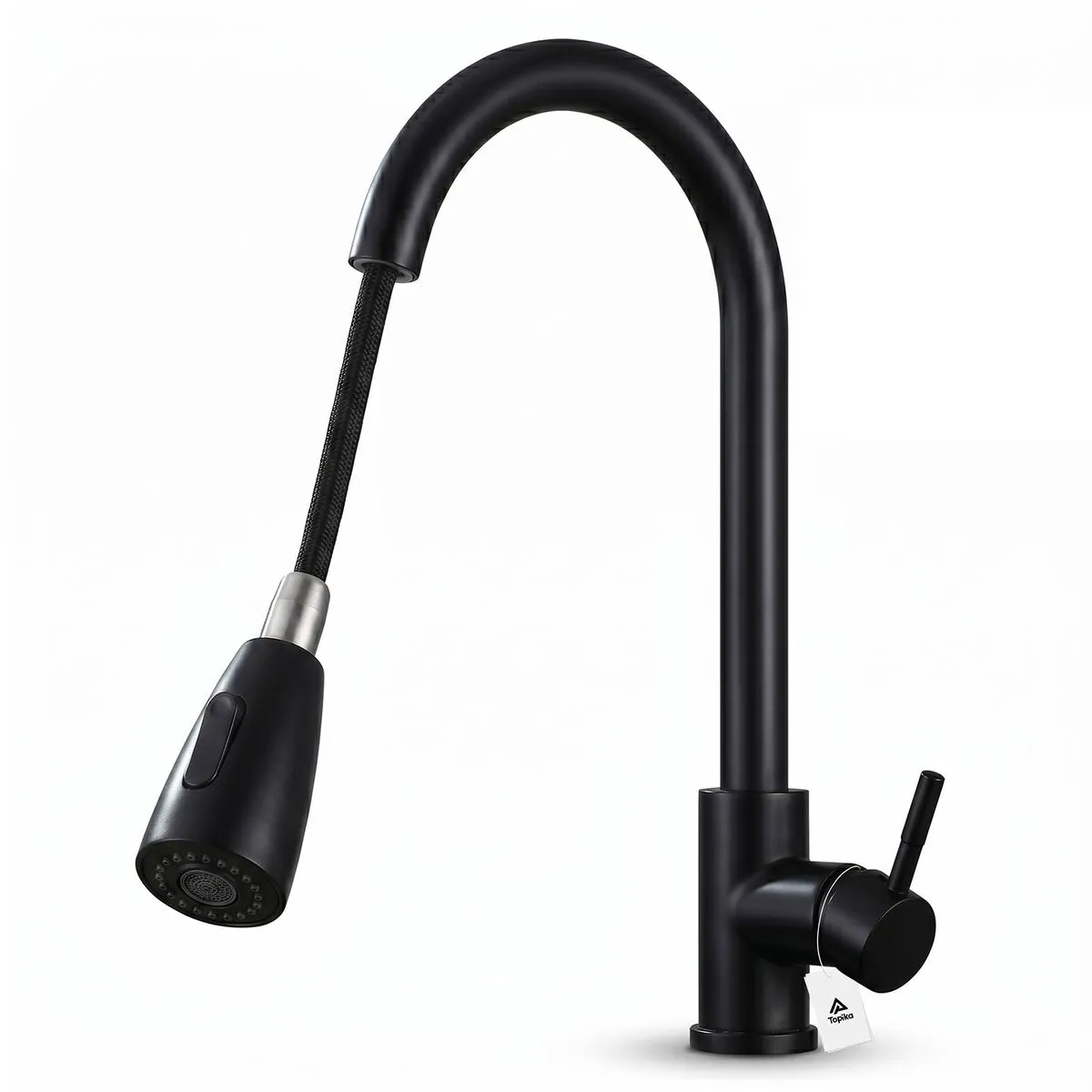 Topika Sink Taps Kitchen Mixer Tap, Pull Down Kitchen Mixer Tap Matte Black