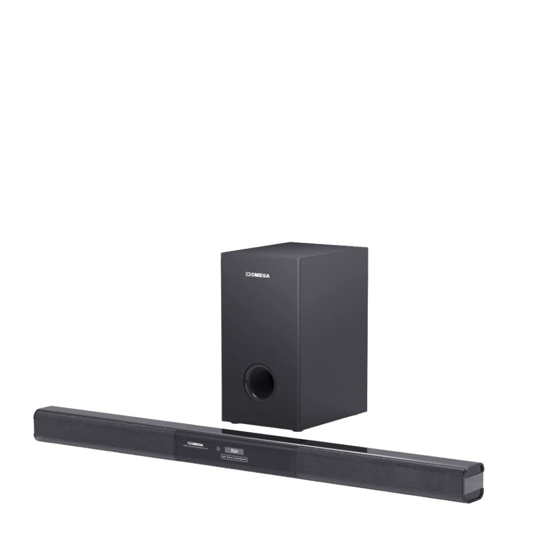 Omega 2.1 60W PureVibe Series Soundbar with Wired Subwoofer BT/USB/AUX 101X
