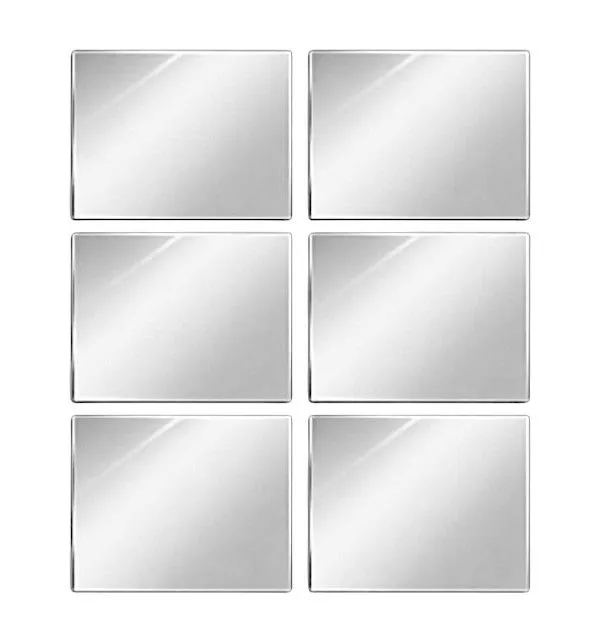 6 Piece - Self Adhesive Acrylic Mirror Wall Vinyl Set