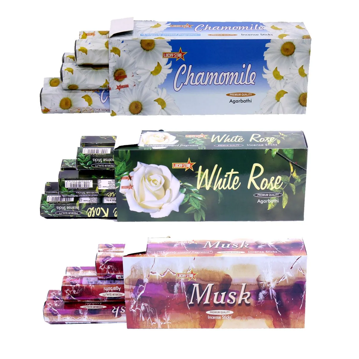 Incense Sticks - 3 Assorted Fragrances 9" Premium Agarbatti - 360 Sticks