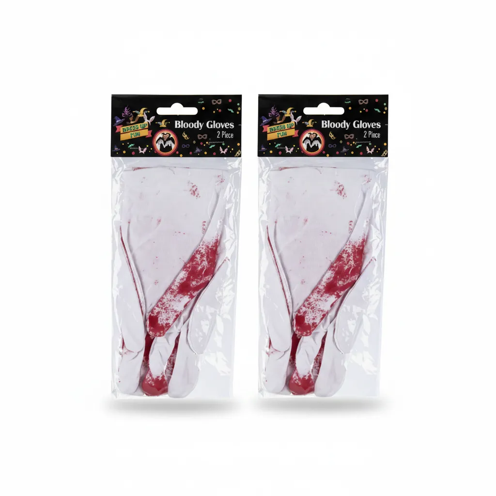 Dress Up Bloody Costume Gloves for Halloween and Cosplay - 2 Pack